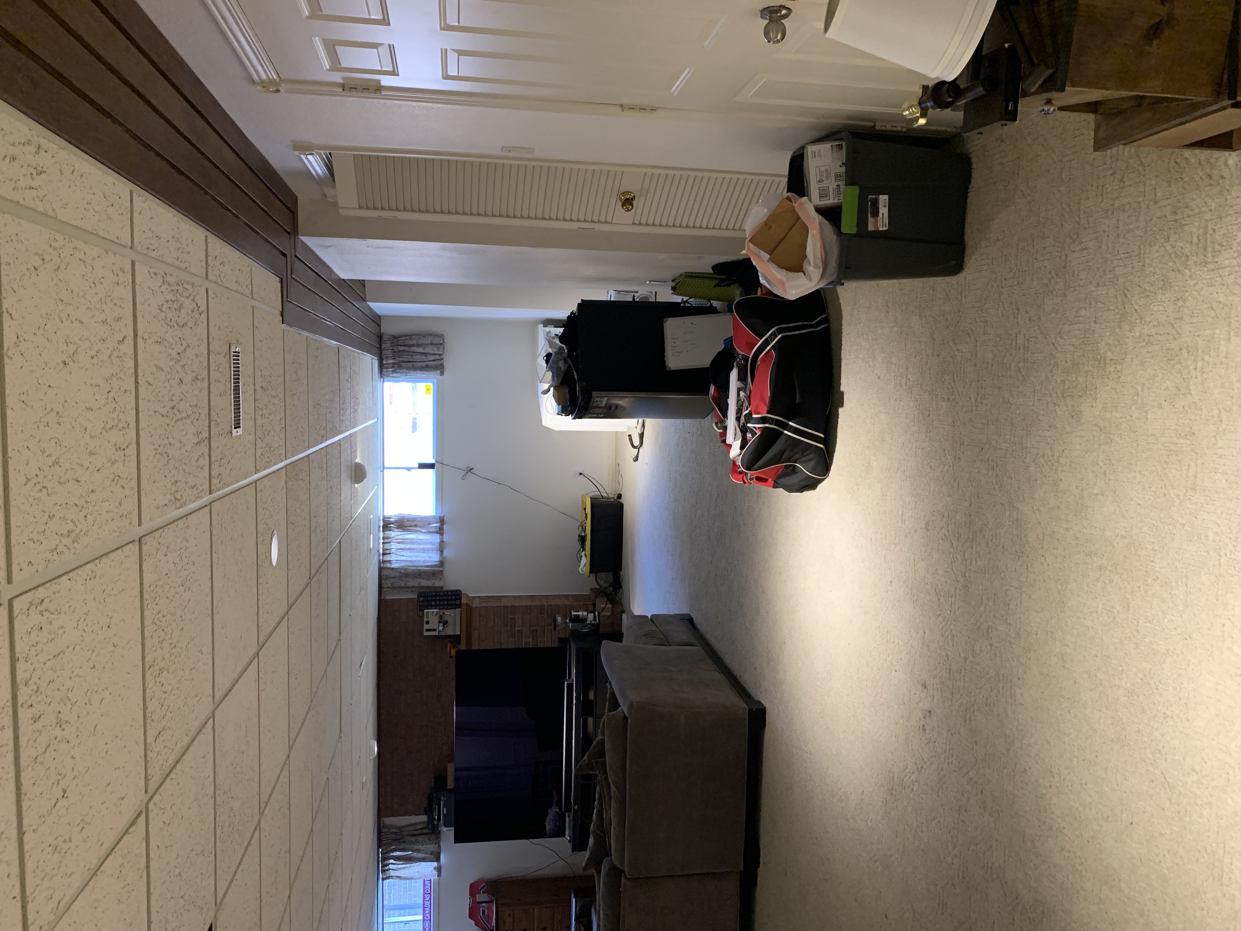 Before: Fireplace wall